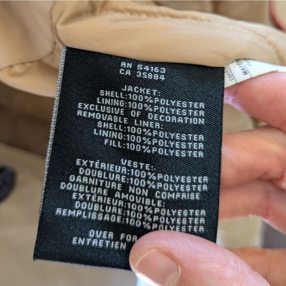 Cole Haan Rain Car Trench Coat Tan Brown Leather Trim Men's M Medium - Picture 11 of 13